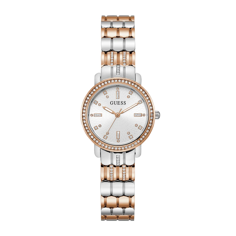 Guess Ladies Two Tone Analog Stainless Steel Band Watch GW0612L3