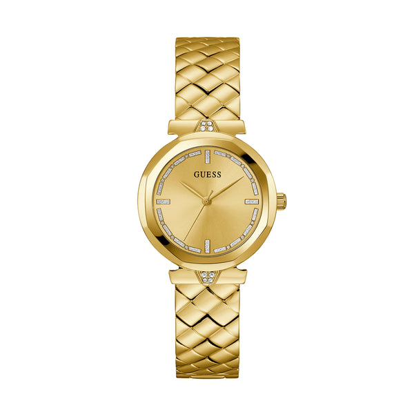 Guess Women Gold Tone Analog Stainless Steel Watch GW0613L2