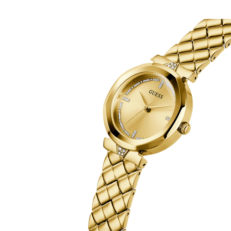 Guess Women Gold Tone Analog Stainless Steel Watch GW0613L2