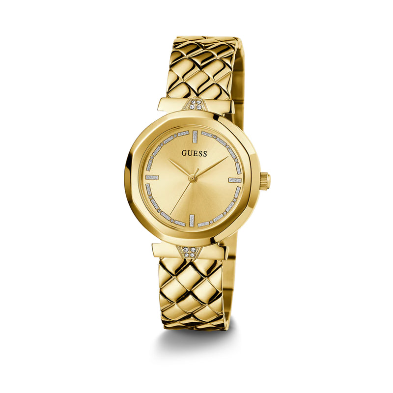 Guess Women Gold Tone Analog Stainless Steel Watch GW0613L2