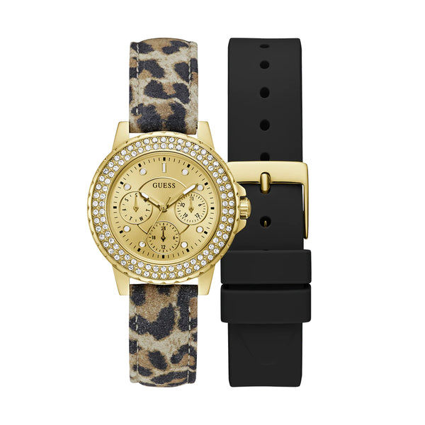 Guess Women Gold Tone Multi-function Watch Box Set GW0660L2