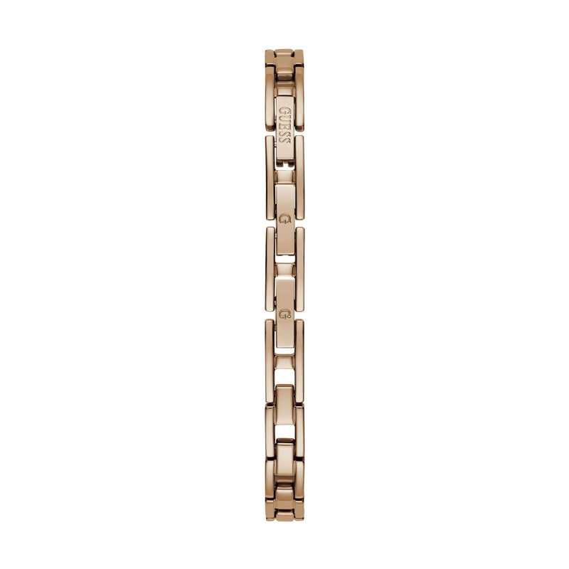 Guess Women Rose Gold Audrey Glitz Hexagonal Link Watch GW0680L3