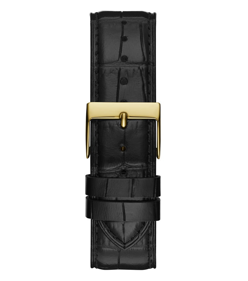 Guess Men Monarch Quartz Analog Black Leather Band Watch GW0594G1