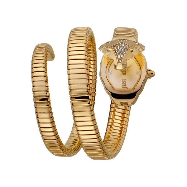 Just Cavalli Nascosto Snake Yellow Gold Watch JC1L073M0025