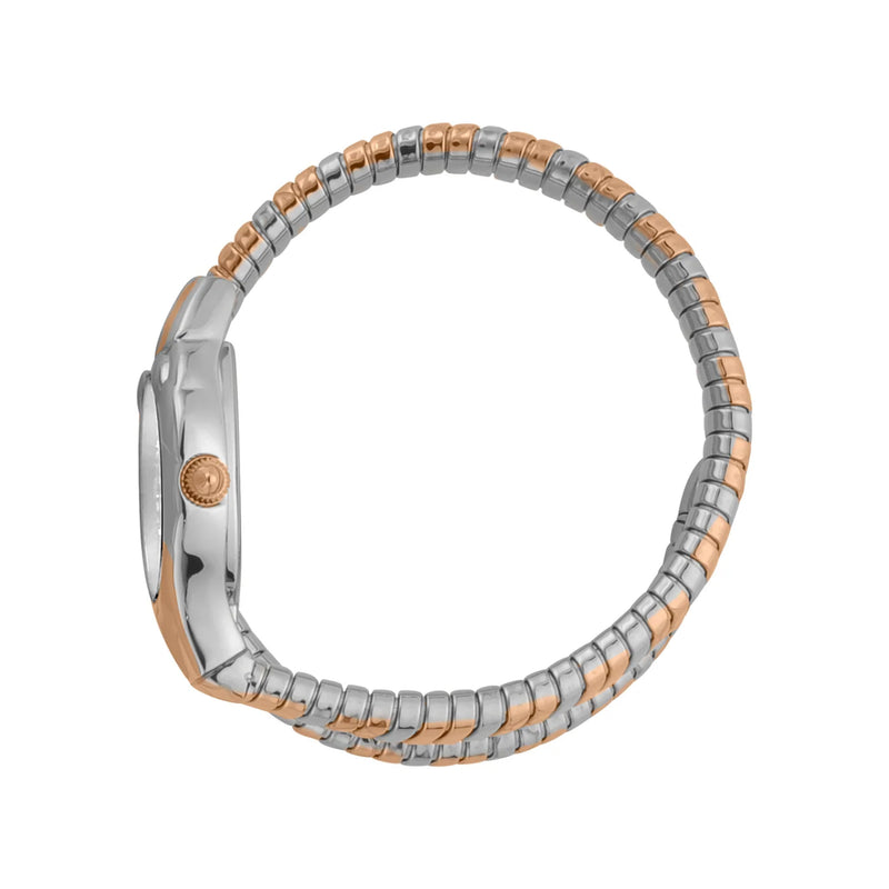 Just Cavalli Women's Glam Snake Analog Silver Rose Gold Watch JC1L186M0065