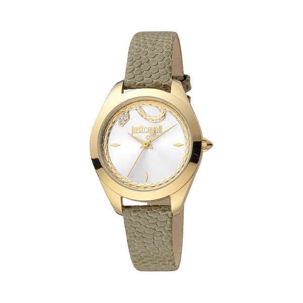 Just Cavalli Women's Grey Leather Wrist Watch JC1L210L0225