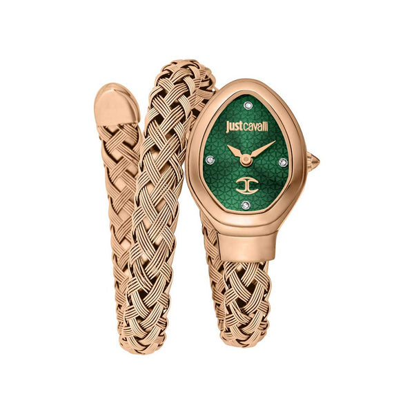 Just Cavalli Women's Novara Stainless Steel Green Dial Wrist Watch JC1L264M0045