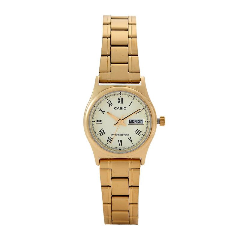 Casio Women's Stainless Steel Analog Watch LTP-V006G-9BUDF - 25 mm - Gold