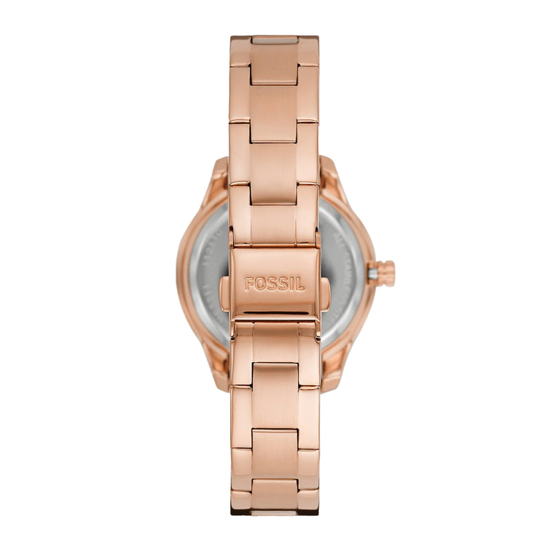 Fossil Women Stella Automatic Rose Gold-Tone Stainless Steel Watch ME3211