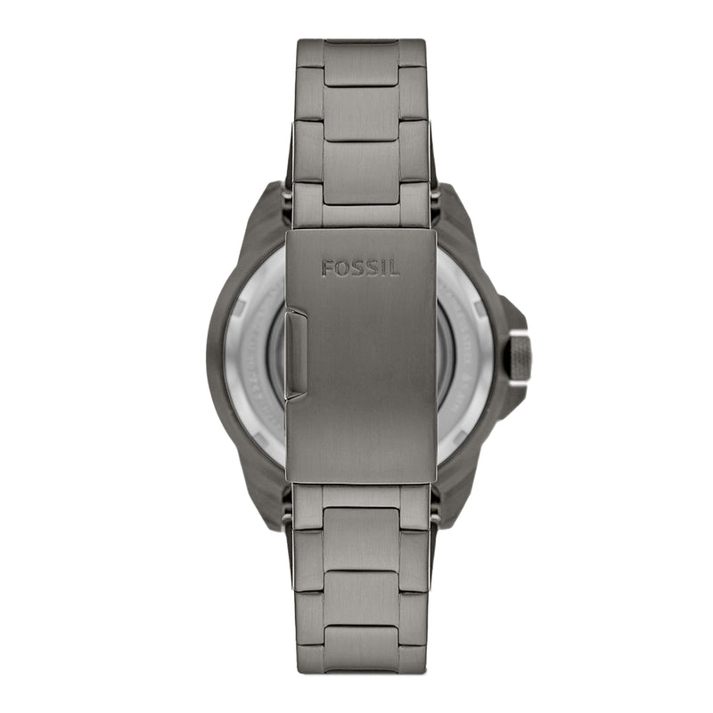 Fossil Men Bronson Automatic Smoke Stainless Steel Watch ME3218