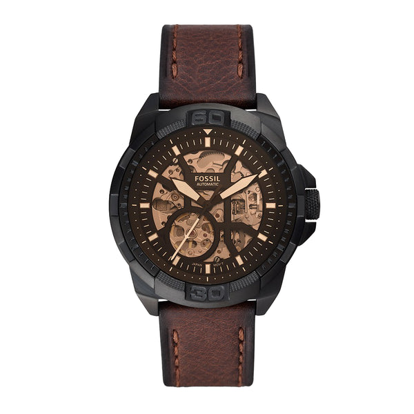 Fossil Men's Bronson Automatic Brown Eco Leather Watch ME3219