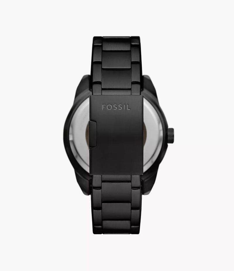 Fossil Men Bronson Automatic Black Stainless Steel Watch ME3256