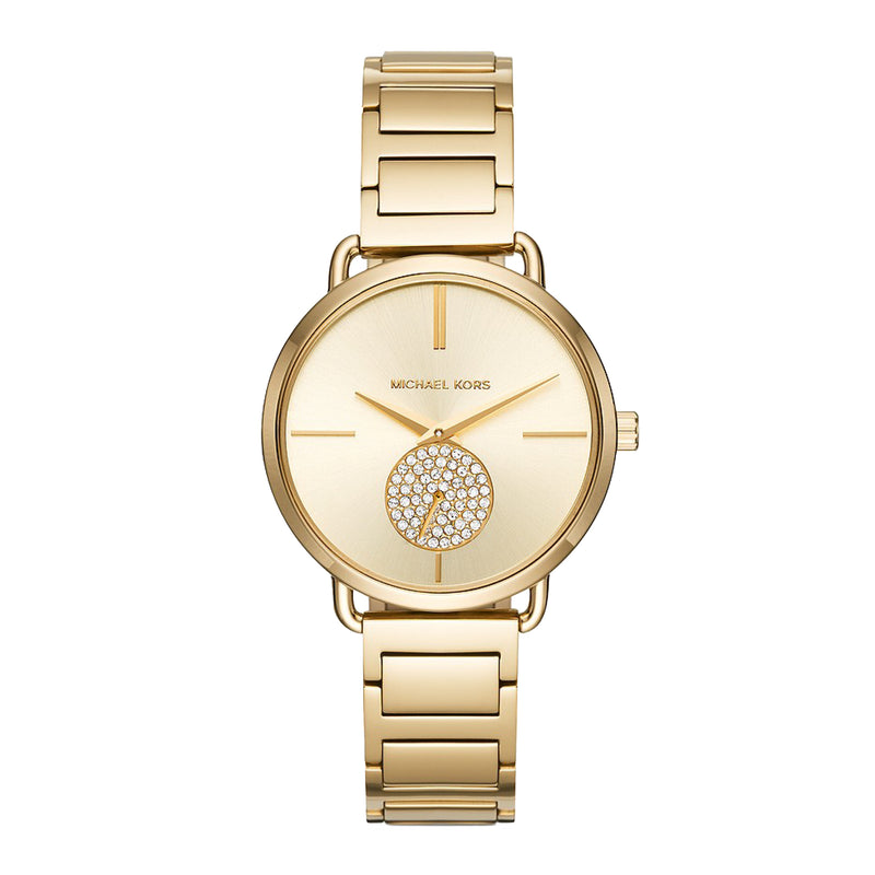 Michael Kors Women's Portia Gold-Tone Two-Hand Sub-Eye Watch MK3639