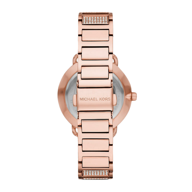 Michael Kors Women's Portia Rose Gold-tone And Pavé Watch MK3853