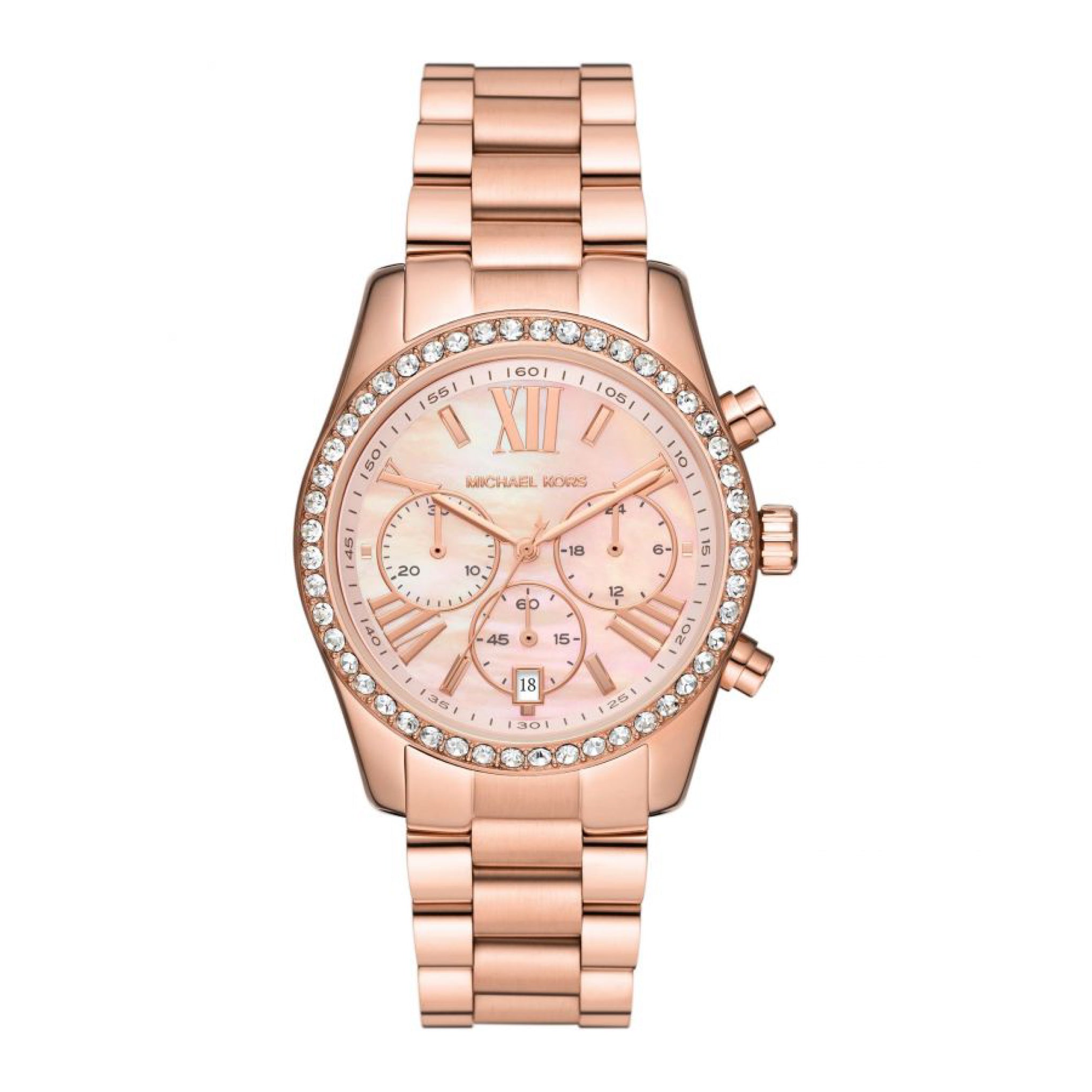 Michael Kors Women's Lexington Analog Rose Gold Stainless Steel Watch