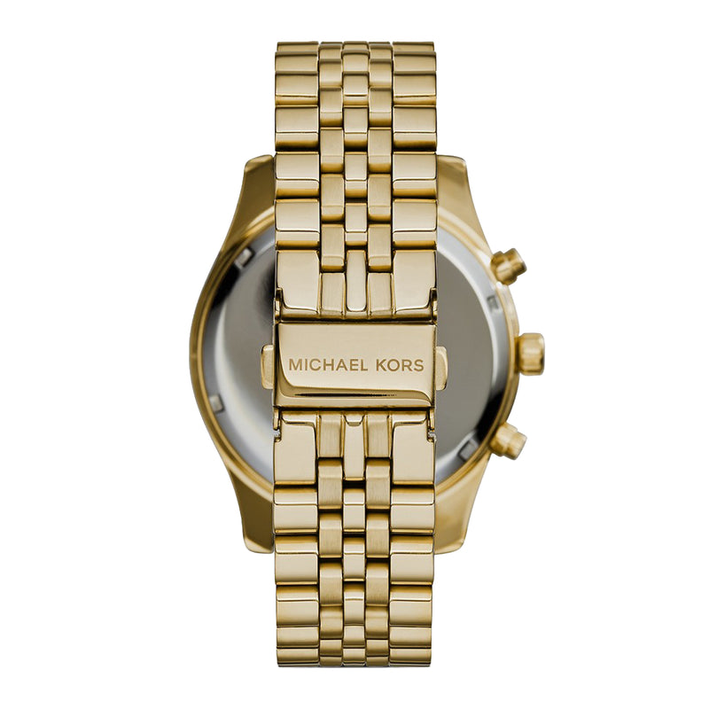 Michael Kors Men's Gold-Tone Black Dial Lexington Watch MK8286