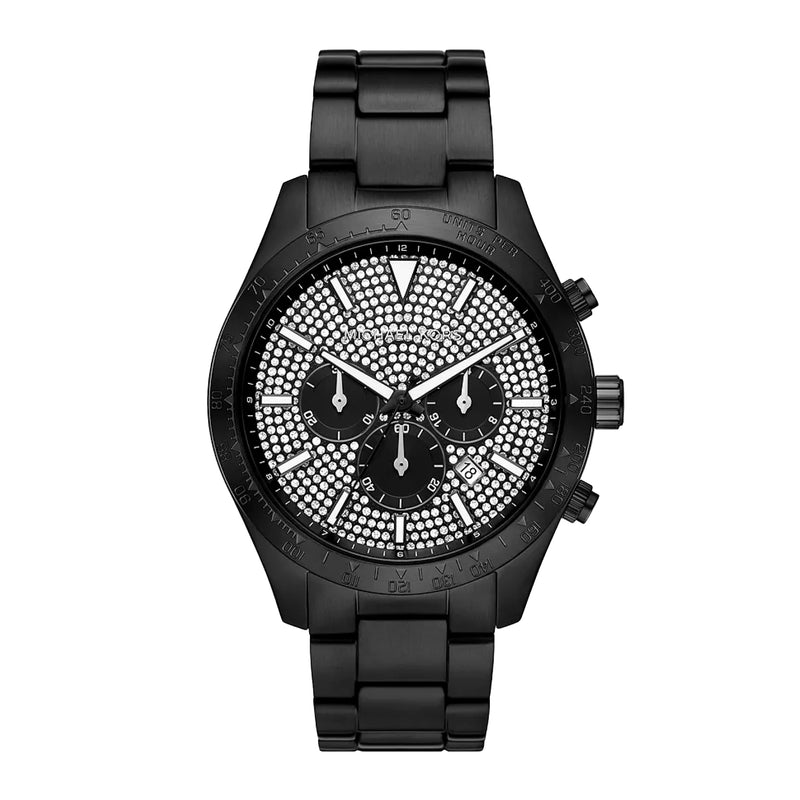 Michael Kors Men's Layton Chronograph Black Stainless Steel Watch MK8899