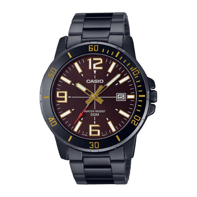 Casio Men's Stainless Steel Water Resistance Analog Wrist Watch - MTP-VD01B-5BVUDF