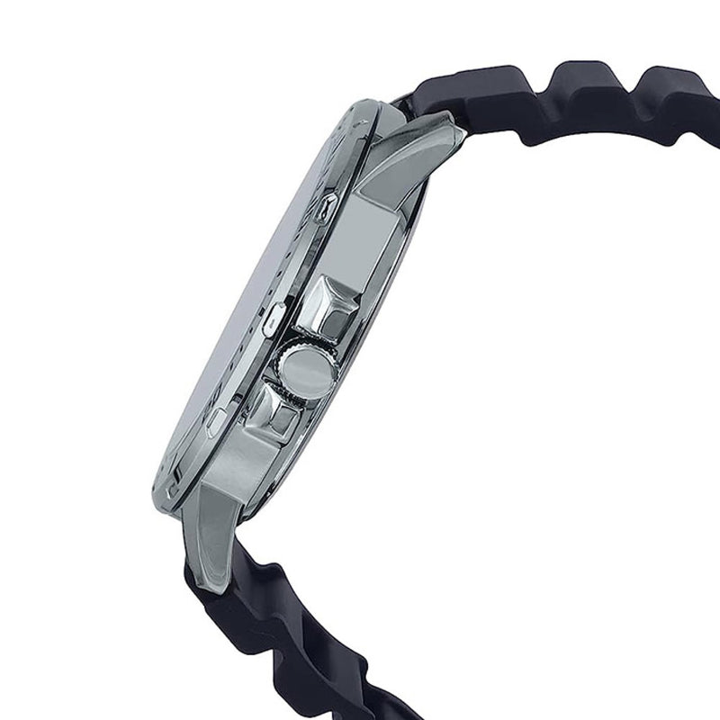 Casio Men’s Analog White Dial Black Resin Band Watch-MTP-VD300-1BUDF