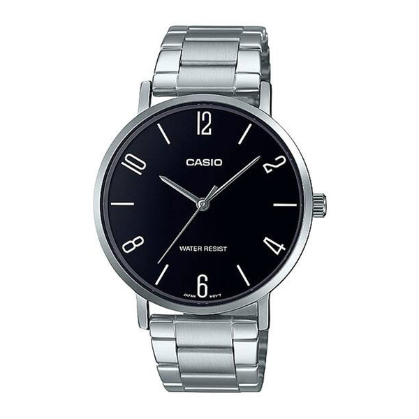 Casio Men's Analog Wrist Watch MTP-VT01D-1B2UDF - 46 mm - Silver