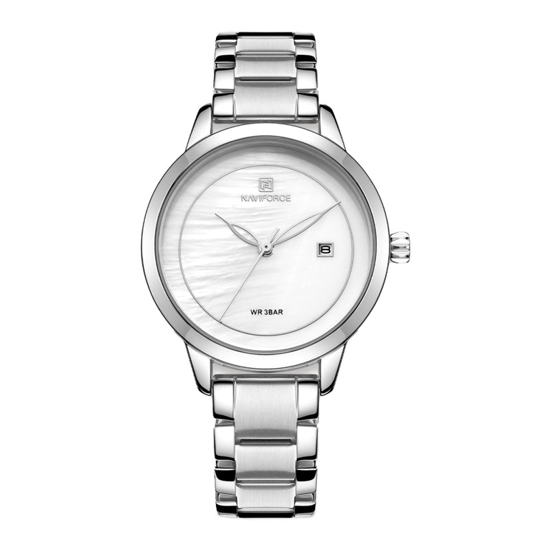 Naviforce Women's Silver Stainless Steel Watch NF5008