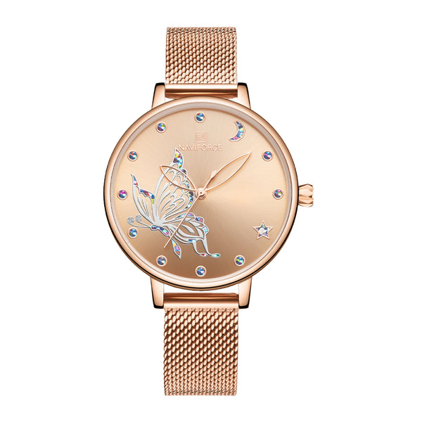 Naviforce Women’s Fashion Waterproof Analog Luxury Wristwatch Casual Dress Watches NF5011