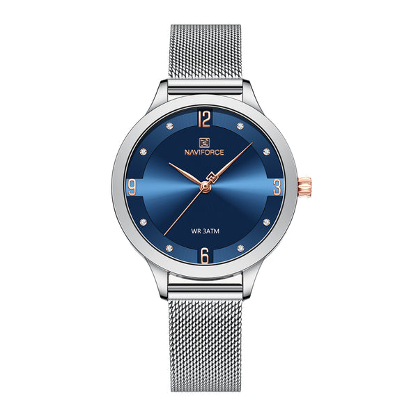 Naviforce Women’s Quartz Blue Dial Stainless Steel Watch NF5023