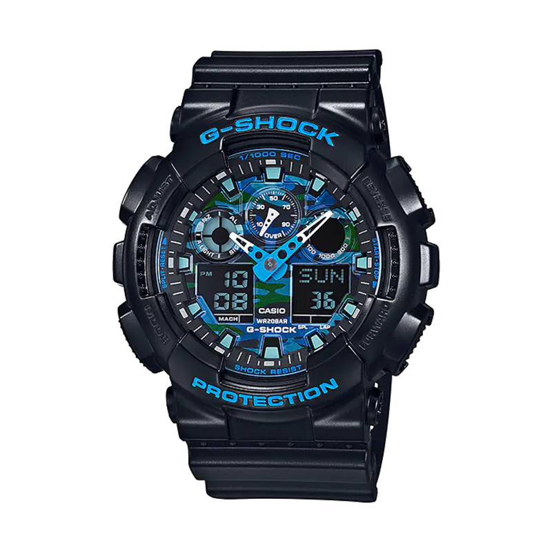 Casio Mens Quartz Watch, Analog-Digital Display and Resin Strap GA-100CB-1ADR