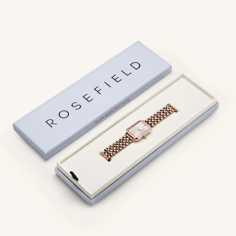 Rosefield The Octagon 29mm Rose Gold Stainless Steel Bracelet OCWSRG-O42