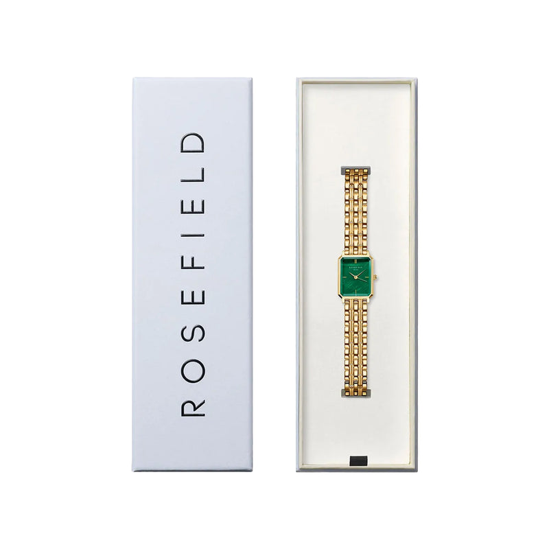 Rosefield Women's Octagon XS Emerald Gold Stainless Steel Watch OEGSG-O79