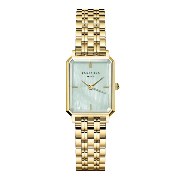 Rosefield Octagon XS Stainless Steel Watch In Gold OGGSG-O71