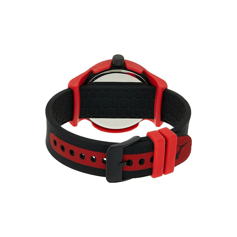 Puma Men's Reset Red Round Silicone Watch 43mm - P5001