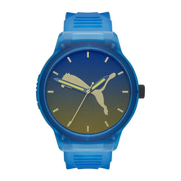 Puma Reset V2 Silicone Strap Analog Wrist Watch for Men PU P5034-43mm