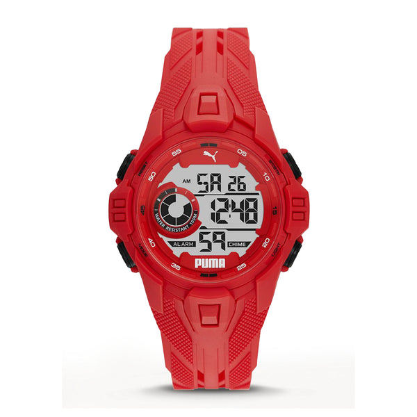 PUMA Puma 9 Digital Black and Red Polyurethane Watch (P6042) - Walmart.com