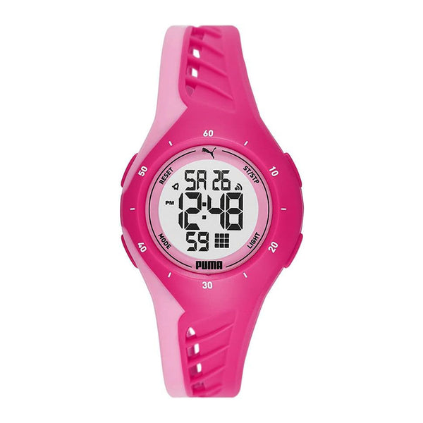 Puma Unisex Digital Watch With Pink Polyurethane Strap - PU P6008