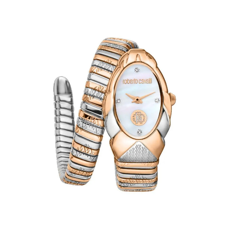 Roberto Cavalli Women's Radice Two Tone Silver & Rose Gold Color watch RC5L052M0065