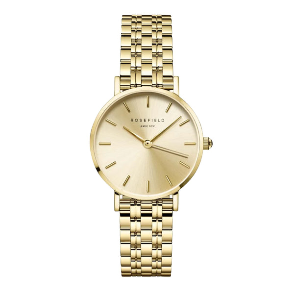 Rosefield Womens Small Edit Gold Stainless Steel Watch SCGSG-S05