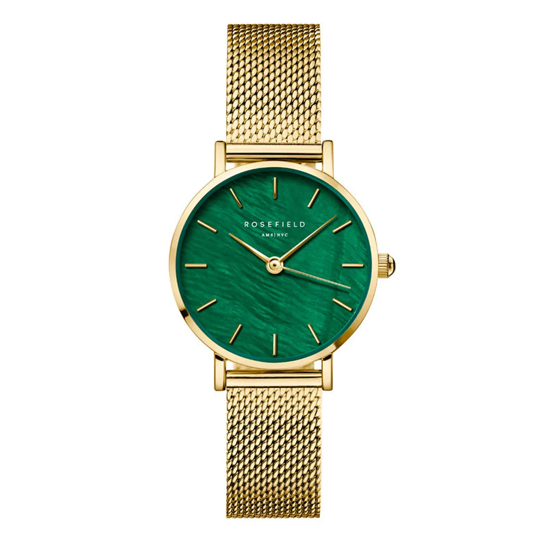 Rosefield Women's Small Edit Emerald Mesh Watch SEEGMG-SE72