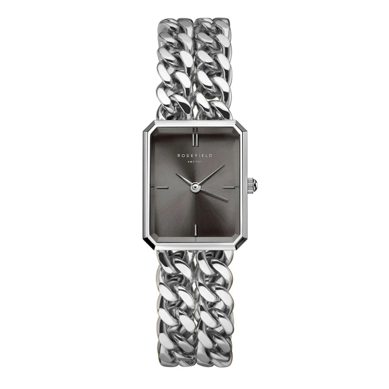 Rosefield Women's Studio Double Chain Silver Women Watch SGSSS-O78