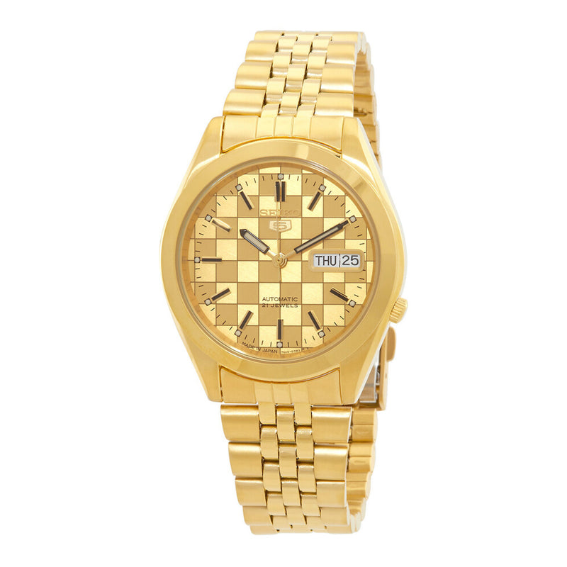 Seiko 5  Men's Automatic Gold Dial Stainless Steel Watch