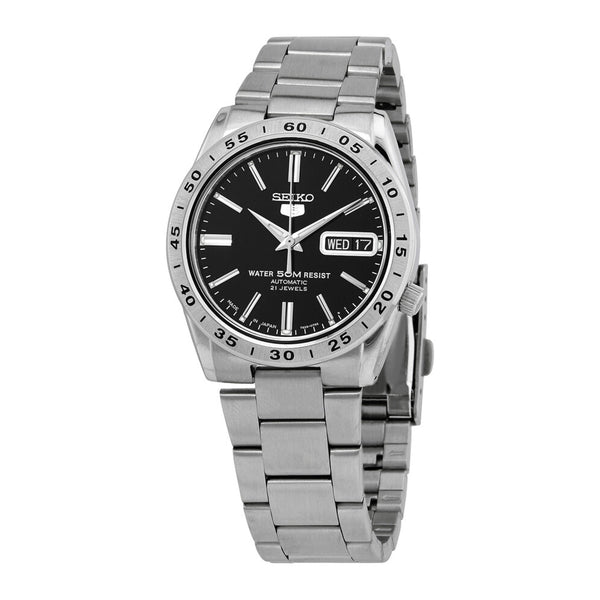 Seiko Men's Automatic Black Dial Stainless Steel Watch SNKE01J1