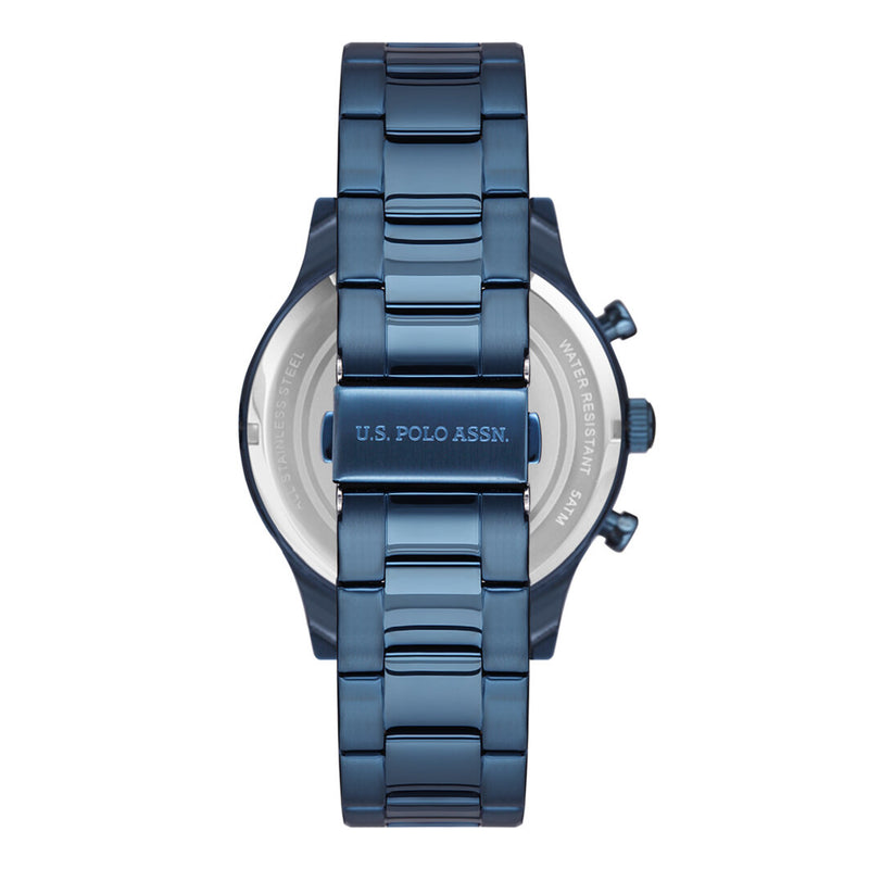U.S. POLO ASSN. Men's Quartz Blue Stainless Steel Wristwatch USPA1010-02
