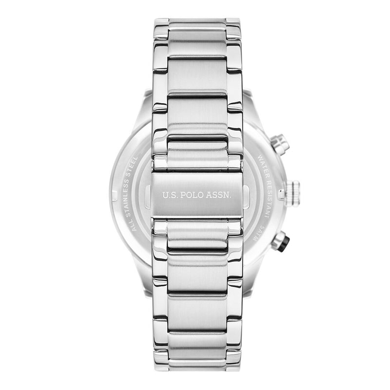 US Polo Men's Silver Stainless Steel Wristwatch USPA1014-03