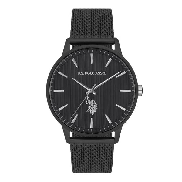 U.S. POLO ASSN Men's Analog Black Stainless Steel Mesh Watch - USPA1023-04