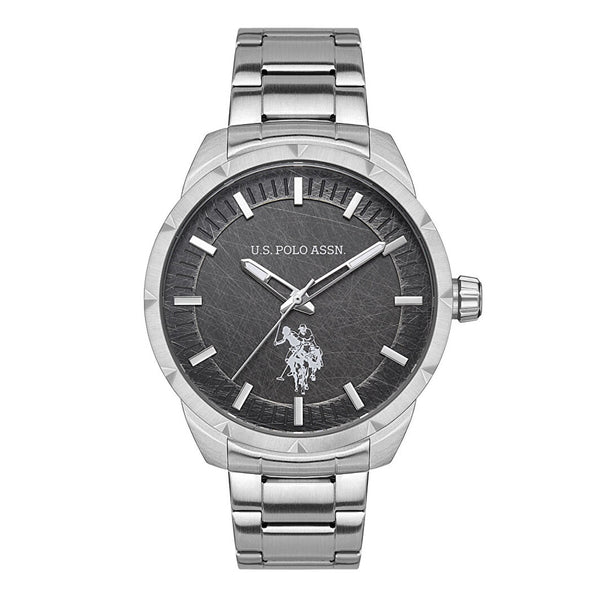 U.S. POLO ASSN. Men's Analogue Silver Stainless Steel Watch USPA1043-01