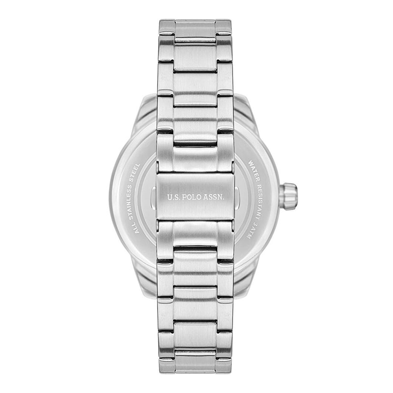 U.S. POLO ASSN. Men's Analogue Silver Stainless Steel Watch USPA1043-01