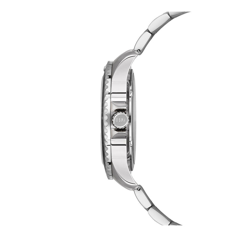 U.S. POLO ASSN. Men's Silver Stainless Steel Band Wristwatch USPA1048-04
