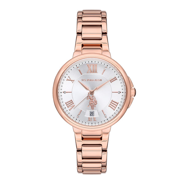 U.S. Polo Assn. Women's Rose Gold Stainless Steel Wristwatch USPA2012-01