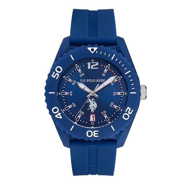 US Polo Assn. Men's Quartz Blue Silicone Band Wristwatch USPA4001-01