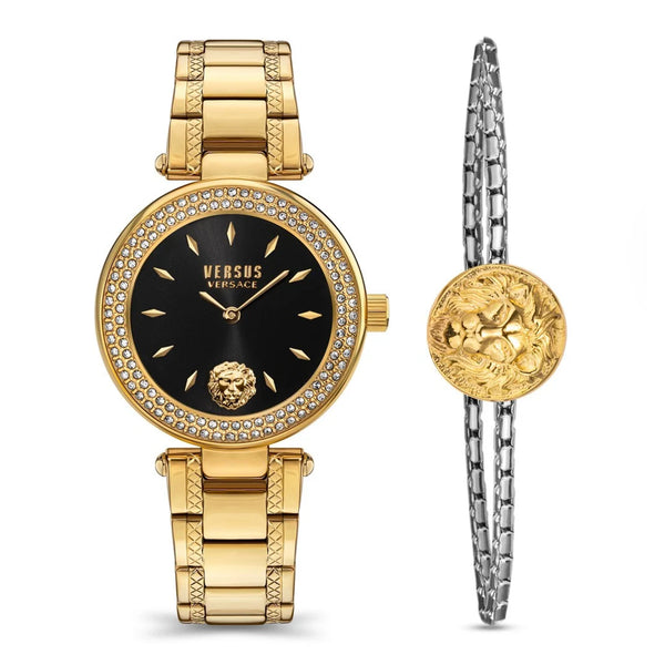 Versus Versace Women's Gold Stainless Steel Quartz Set Watch VSP717521